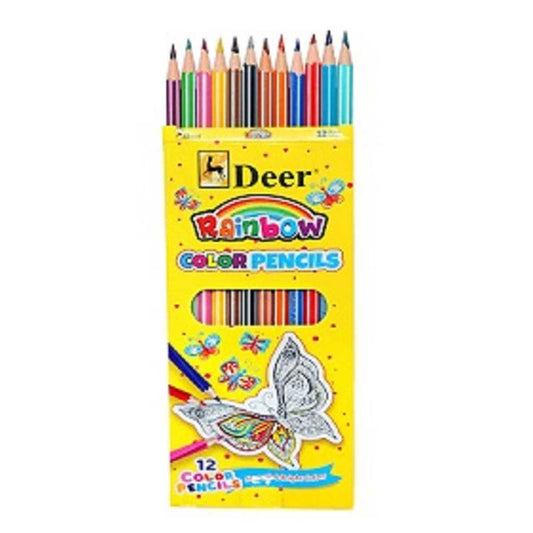 Deer full Size Color Pencils Plastic Pack – 12 Pencils