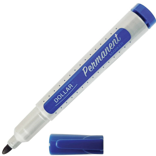 Dollar Permanent Marker Round Tip 1 pc blue