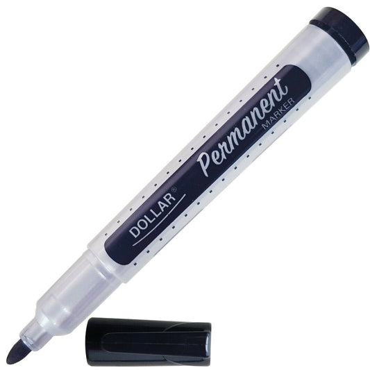 Dollar Permanent Marker Round Tip 1 pc Black