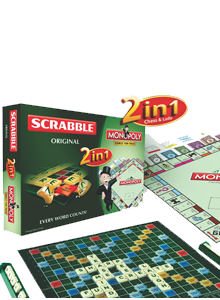 Scrabble + Monoply 2 in 1