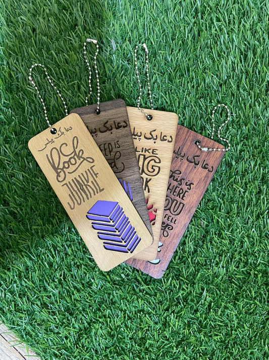 Elegant Wooden Bookmarks – Set of 4