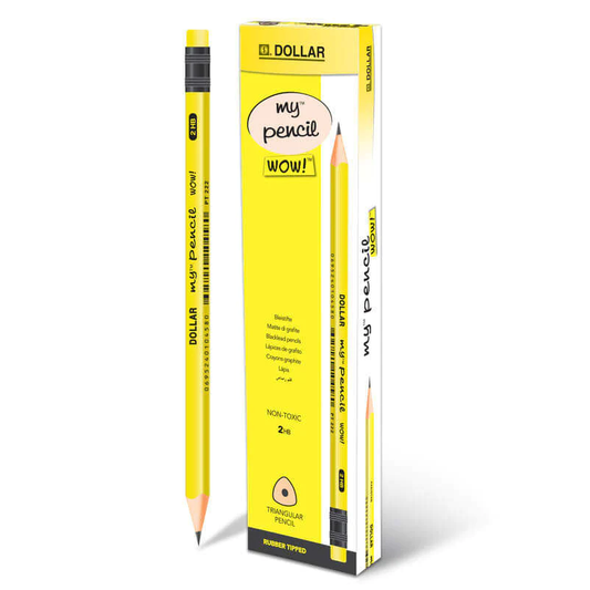 Dollar My Pencil Pack Of 12 (Yellow)