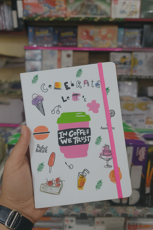 Note Book In Coffee we trust
