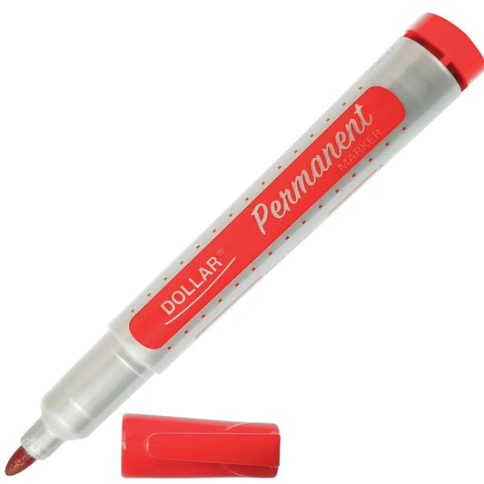 Dollar Permanent Marker Round Tip 1 pc Red